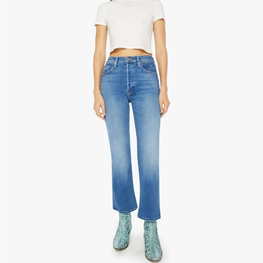 MOTHER Tripper Ankle Flare Jeans / work hard play hard